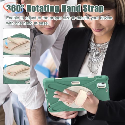 Funda iPad Air 11 M3 M2 evita roturas con protector de pantalla verde 6