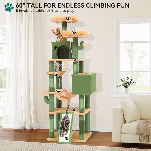 Torre Cactus para Gatos Grandes 76 in YITAHOME miniatura 2