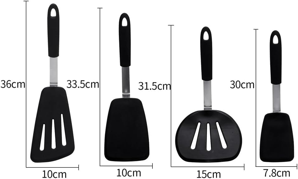 DUYHBAWRS-779 Spring Steel Silicone Kitchenware Set Of 4 Non-Stick Silicone Spatula Western Flexible Steak Spatula Set