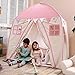 Love Tree Teepee Tent for Kids Play Tent Children Fort Canvas Canopy for Indoor Outdoor with Carry Bag Portable Playhouse in Pink for Girls
