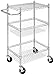 Whitmor Supreme Commercial Basket 3 Tier Cart Chrome