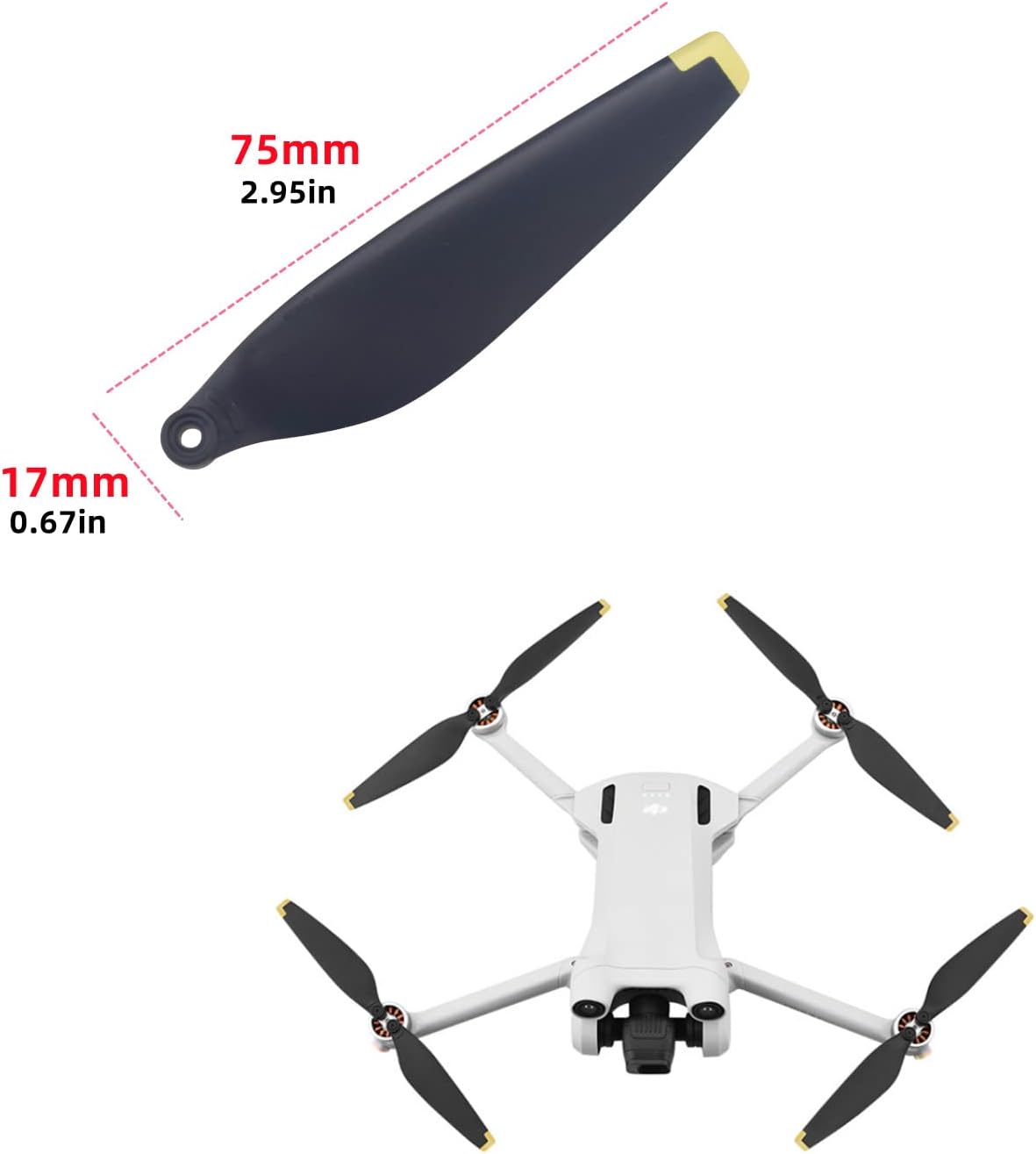 ZYGY 24PCS Propeller for DJI MINI 3 PRO Aerial Photography Drone Blade Mavic Mini 3 Pro Aerial Photography Quadcopter Noise Reduction Blade Accessories - Image 3