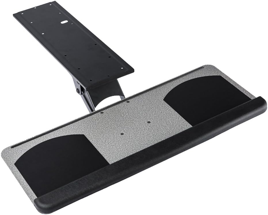 New Undermount Height Adjustable Keyboard Tray Mouse Pad Tray with Drawer and Tiltable Ergonomic Design 360 revolvable (25" x 10")