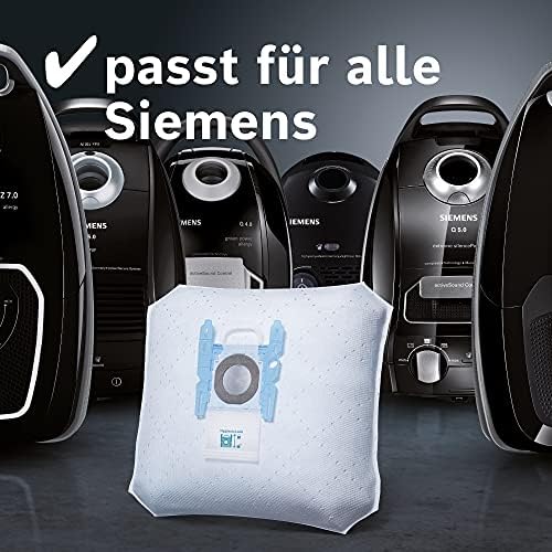 Siemens 4x vacuum cleaner bags PowerProtect type G ALL, VZ41FGALL, 99.9% fine dust filtration, higher cleaning performance, 50% longer service life, suitable for all ranges except VS08 and VS01