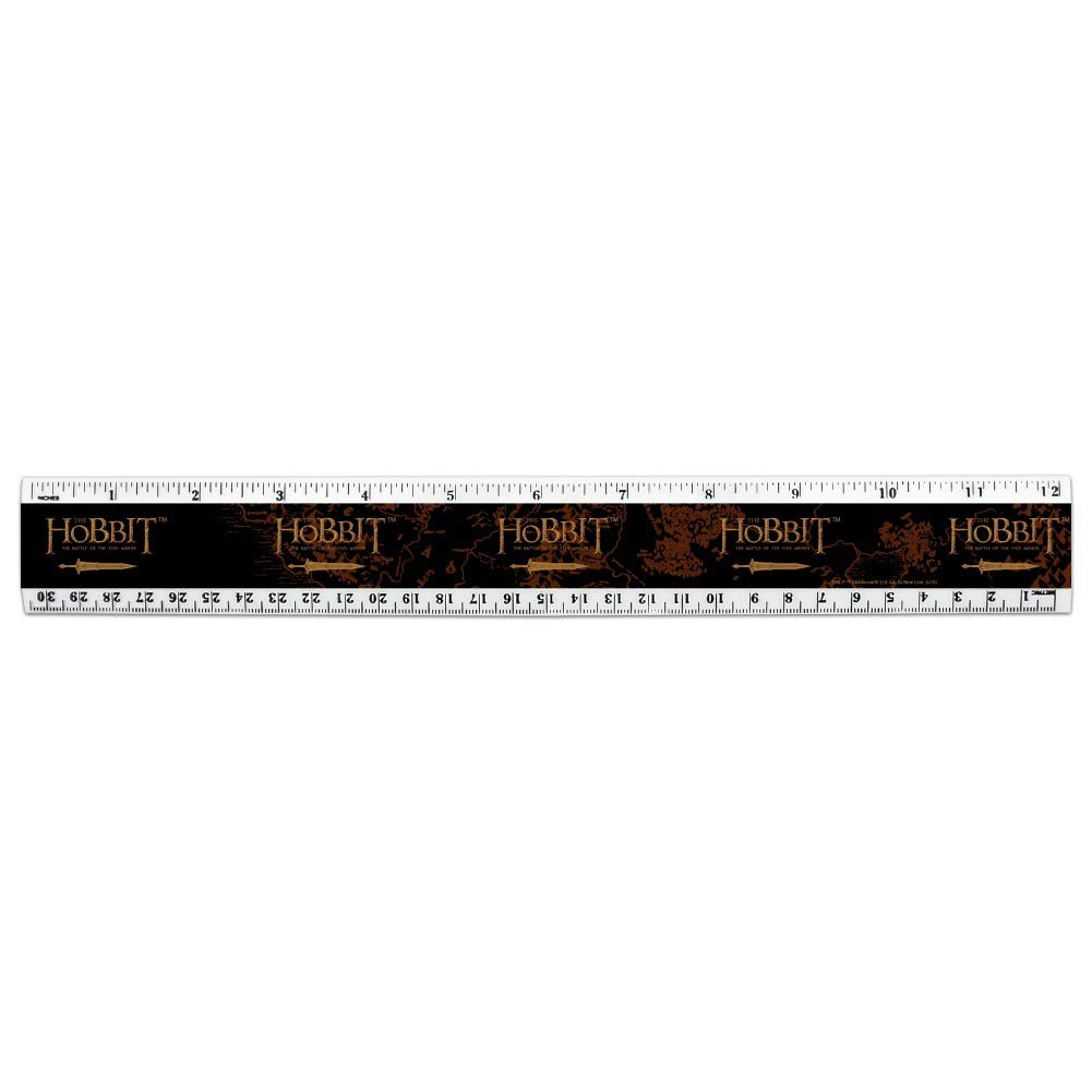 The Hobbit Battle of The Five Armies Logo 12 Inch Standard and Metric Plastic Ruler