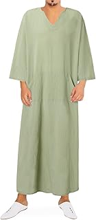 T Shirts Men Leggings Robe Solid Color Stitching Embroider Blouses Muslim Shirts for Men Classic-Fit Leggings Robe Stitching Embroider Plain Muslim Arab Embroider Business Shirt Beach Polyester Me