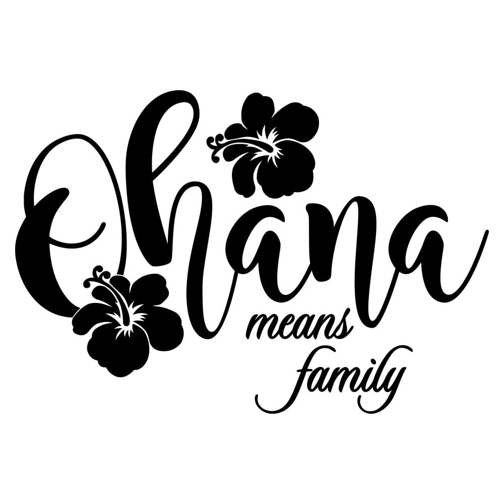 Amazon.com: Ohana Means Family Hisbiscus Flower Hawaii Wall Decal