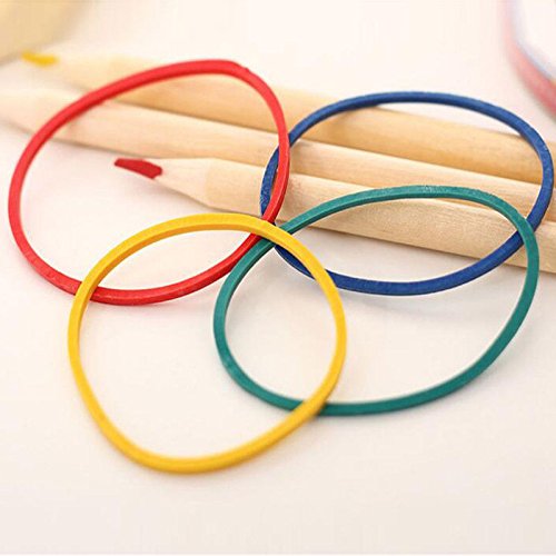 Lot De 50 élastiques Larges 20 Cm - 5 Couleurs - Pour Ficeler, Ranger, Emballer - Haute élasticité - 14