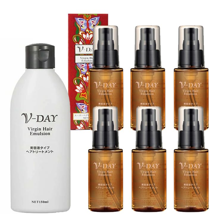 新品　ブイデイ　ヴァージンヘアエマルジョンセット　洗い流さないトリートメント Amazon | V-DAY ブイデイ ヴァージンヘア エマルジョン 業務用セット