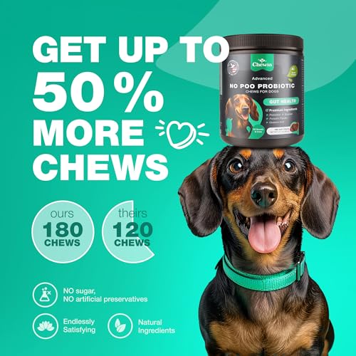 No Poo Chews for Dogs  Coprophagia Deterrent for Dogs  Dog Probiotics for Digestive Health  Forbid for Dogs Stool Eating Deterrent  Digestive Gut  Immune Health Treats  No Poop Eating for Dogs  Cucciolini Doodles No poo chews for dogs  coprophagia deterrent for dogs  dog probiotics for digestive health  forbid for dogs stool eating deterrent  digestive gut  immune health treats  no poop eating for dogs   cucciolini doodles