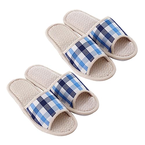 Healvian 2 Pares pantuflas de lino diapositivas zapatos para mujeres zapatillas con punta abierta sandalias igor sandalias lodi pantuflas hombre zapatilla de verano zapatillas de salón Eva
