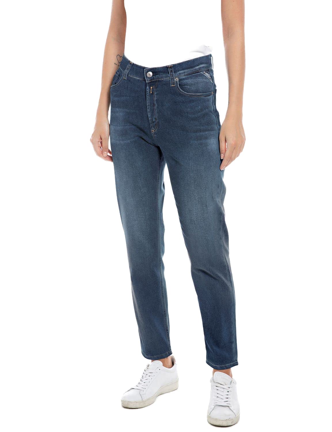 Replay Damen Jeans Kiley Straight-Fit, Dark Blue 007 (Blau), 26W / 32L
