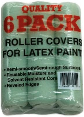 Linzer RC139-9 Utlity 9" Roller Covers for Latex Paints with 3/8" Nap - 6 per Package