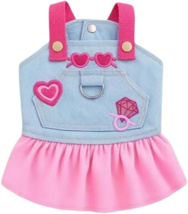 Super cute, fashionable denim skirt that gives your outfit personality and style, variant, white, XS, pet-friendly design for dogs and cats, for everyday use, care