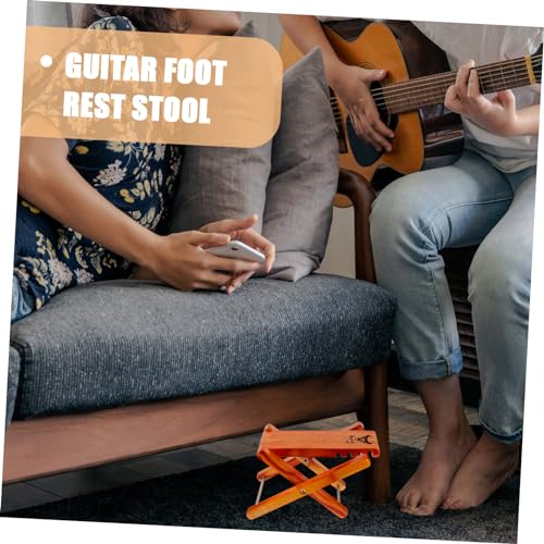 SUPVOX Banco Dobrável Para Pés De Guitarra Banquinho Para Guitarra Em Madeira Suporte Para Estribo D