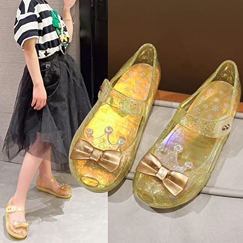 Image of Princess Jelly Sandals for Girls Toddler Dress Up Shoes Cosplay Clear Sandals Summer Cute Little Kids Glitter Sparkle Party Dancing Mary Jane