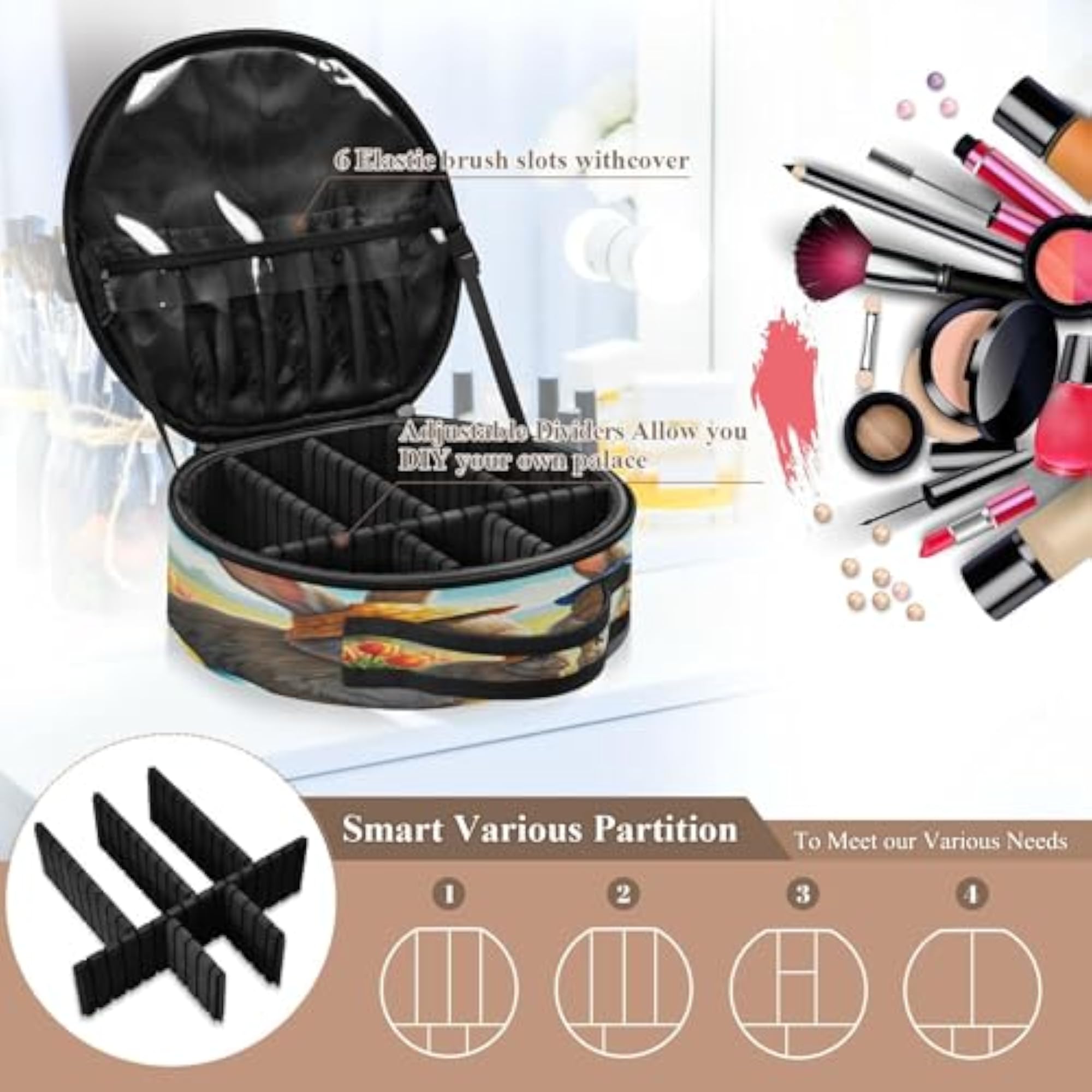 Easter Bunnies Travel Makeup Case