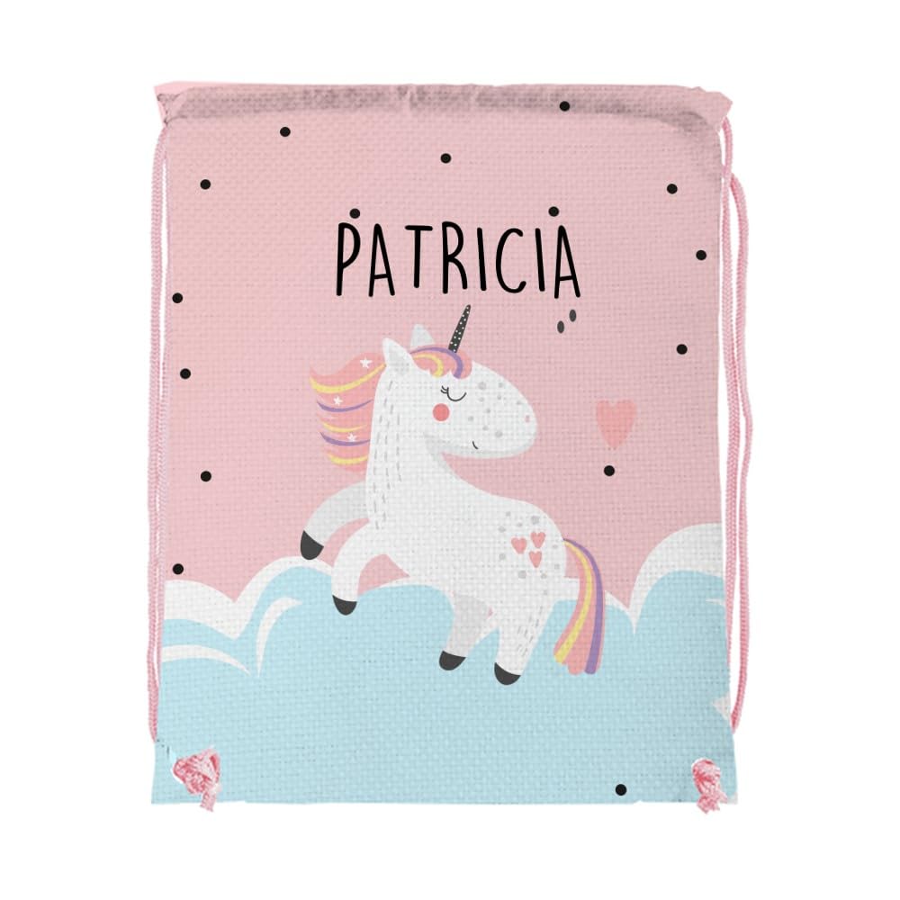 Wanapix | Mochila Infantil con Nombre | Mochila Cuerdas Personalizada | Impermeable | Petate para niños | Mochila saco | Vuelta al Cole/Guardería