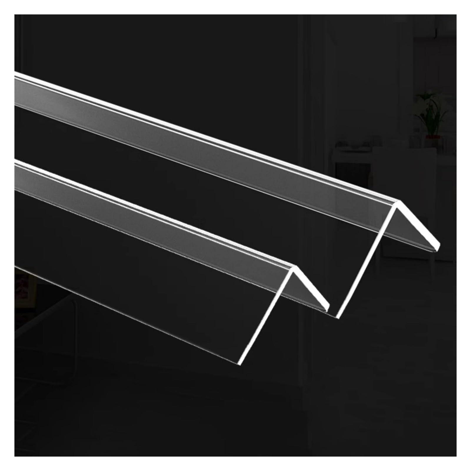 Wall Corner Guard Edge Protector, Clear Corner Guards, Self Adhesive Wall Edge Protector Trim Strip, Furniture Corner and Edge Safety Bumper(W 3cm,L 1.5m/4.9ft)
