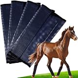 Sirufud 4 Set Mesh Fly Boots for Horse,Loose Horse Leggins for Reducing Stomping,Hoof Damage and Leg