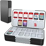 HEIYING Switch Game Card Case for Nintendo Switch 2 / OLED / Lite,Portable Travel Carry Case with 72 Game Card Slots and 24 Micro SD Cards Slots