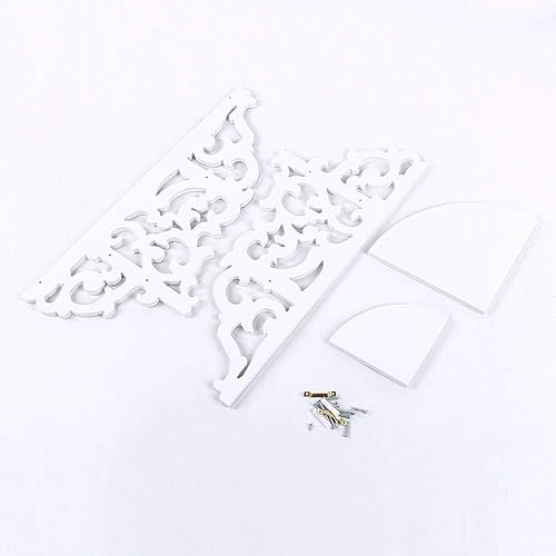 Miniatura 7 de Yosoo Paneles de pared de filigrana tallados dobles blancos, estante de esquina de pared, estante de almacenamiento, soporte de baño para maceta,