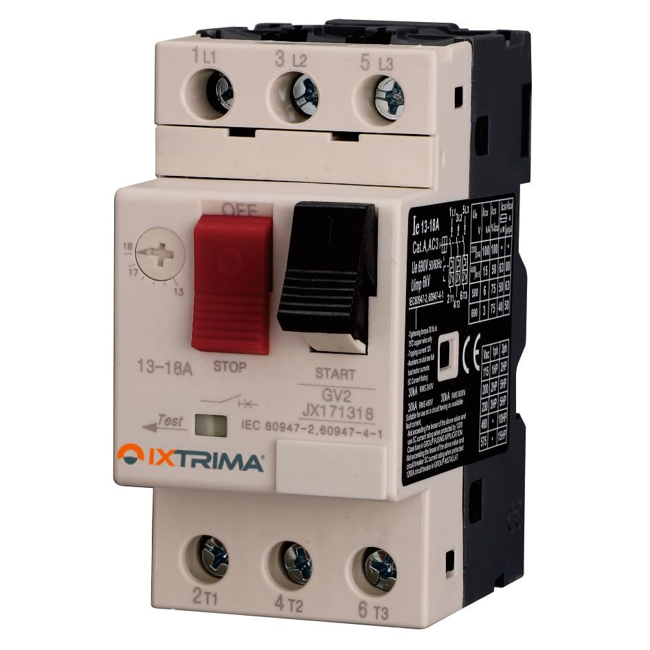 Disjoncteur thermique réglable 13-18A avec coupure tripolaire GV2 haute précision