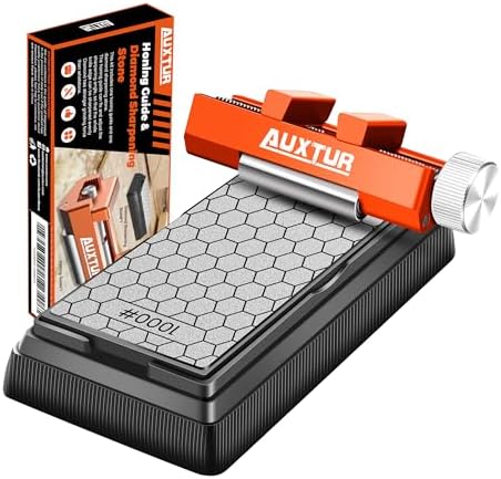 AUXTUR Sharpening Stone with Honing Guide Tool Set for Woodworking,Flattening Stone,Complete Sharpening System Woodworking Tools for Chisel Sharpening and Plane Restoration(guide+stone)