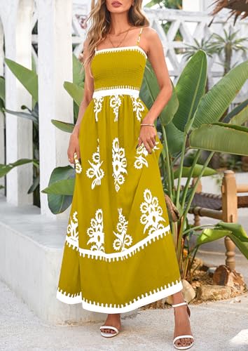 Image of PRETTYGARDEN Women's Summer Boho Maxi Dress Floral Sundresses