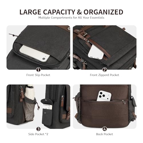 Image of mygreen Canvas Cross Body Messenger Bag Shoulder Sling Backpack Travel Rucksack