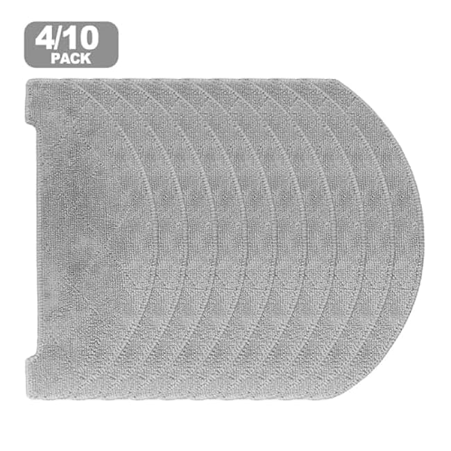 Mop Cloth Kit Wipes Cleaning Pad£¬Compatible for Cleanova£¬W7 W11 Robot Vacuum Cleaner Sweeper Accessories(4 Pack)