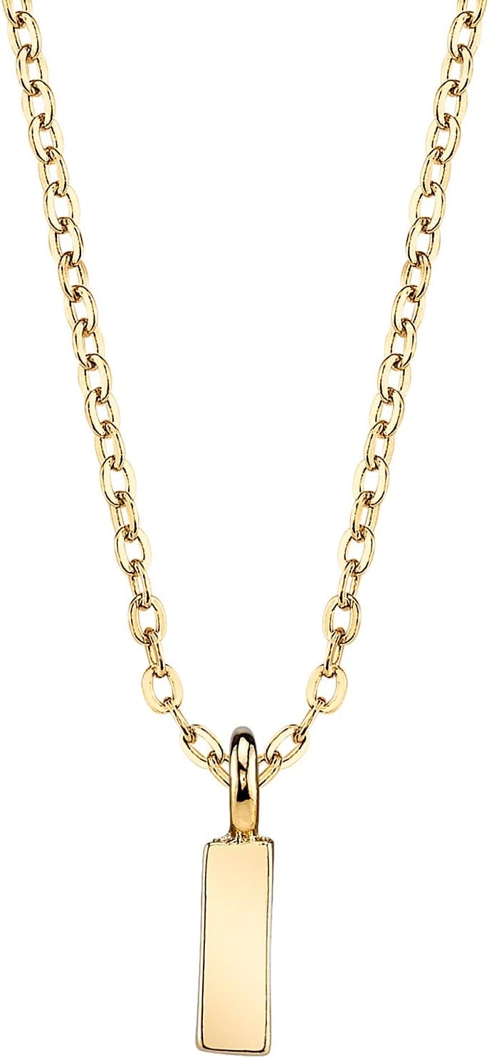 1928 Jewelry Women's 14K Gold Dipped Minimalist Initial Dainty Pendant Necklace, 20"