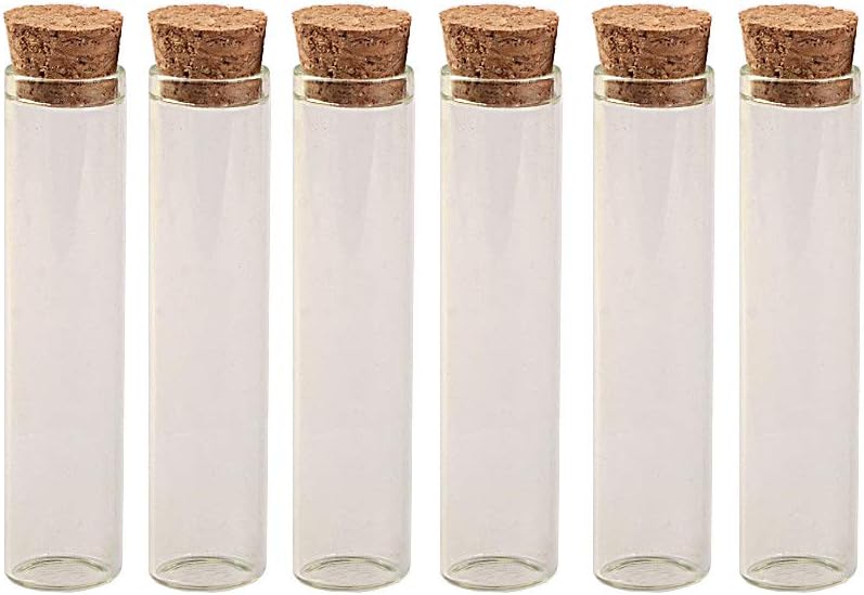 13ml Glass Jars with Corks wide-mouth Bottles Jar Storage Bottles for Sand Liquid Food Bottles 100 pcs (13ml-18x80x15mm)