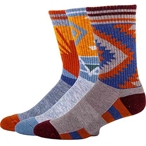 Sock It Up Men & Women Hiker Merino Wool Micro Crew Hiking Socks Cushion (SM3SIU01, ML)