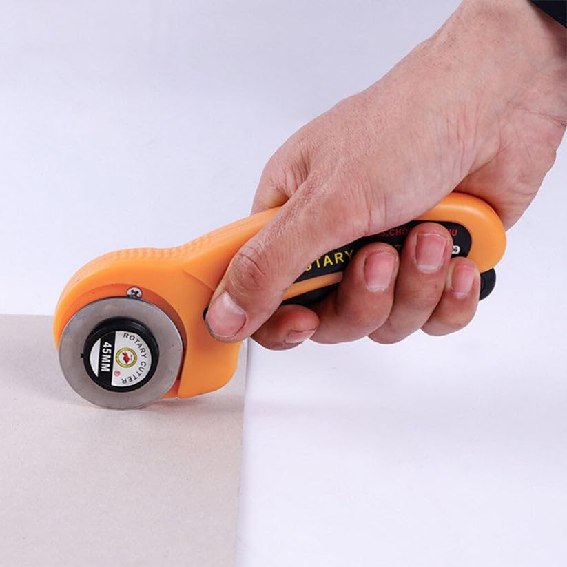 45 mm Rotary Cutter | Fabric, Paper & Craft Cutting Tool | Ergonomic Handle for Sewing, Quilting, DIY Art, Scrapbooking & Everyday Craft Projects (1 Pc)-image-24