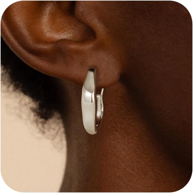 14K Gold/Silver Hoop/Dangle Earrings Dainty Hypoallergenic Jewelry, Trendy Lightweight Accessories for Women Valentines Mother's Day Birthday Thanksgiving Day Gifts