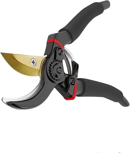 Pruning Shears Garden Tool Premium Titanium Bypass 8' Professional Hand Pruner, Heavy Duty plant cutter East To Use