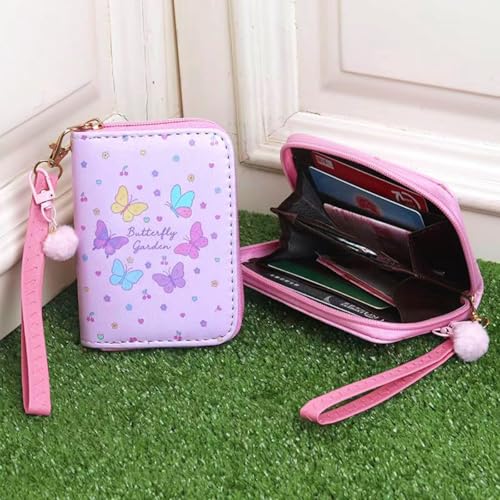 Image of AACKS Little Girls Coin Purse Kids Small Wallet for Teens Women Mini Coin Pouches with Strap Cute Cartoon Card Holder Cat Kitty Panda Unicorn