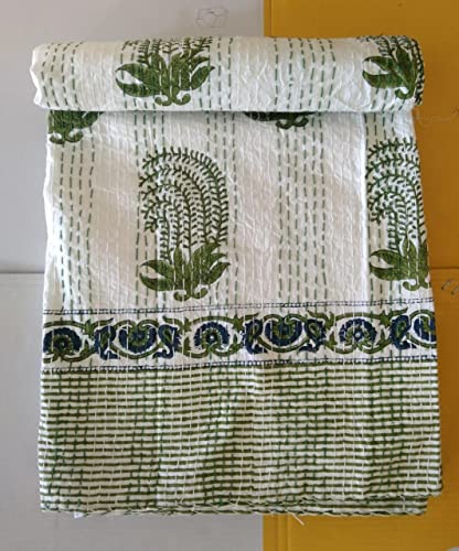 Couverture de lit indienne Gudari en coton douceur fait main
