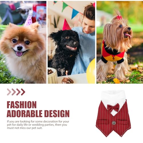 Disfraz respirable formal para perros y gatos L rojo miniatura 7