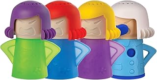 GONANI 4PCS Angry Mama Microwave Cleaner,Chilly Mama Fridge Deodoriser Angry Mama Fridge Cleaner Freezer Odor Freshener Remover Add Baking Soda Reusable Air Purifier