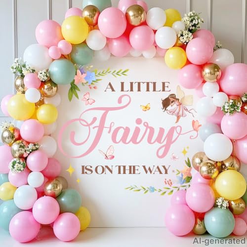 Vinilo Decorativo Fairy Baby Shower Diseño Único miniatura 7