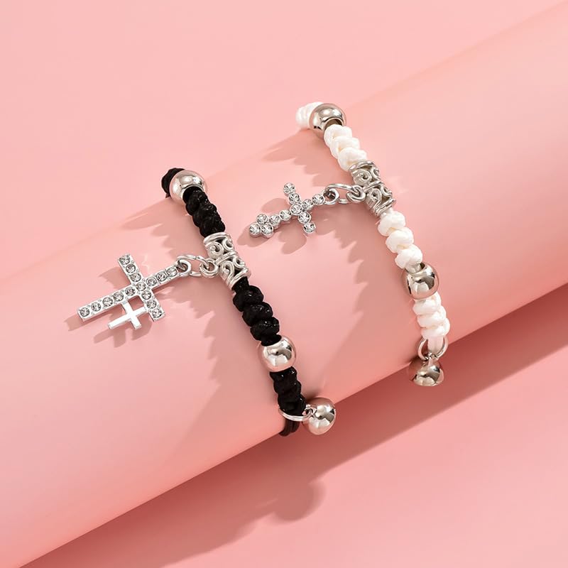 Matching Bracelets for Girlfriend Boyfriend, Couples Bracelets for Her Him, Matching Bracelet for Couples, Friendship Bracelets for Best Friends, Christmas Birthday Valentines Gifts for Women Men3