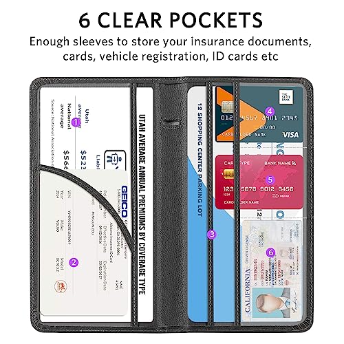 Image of CoBak Car Registration and Insurance Holder | Vehicle Glove Box Organizer, Auto Truck Compartment Document Case with Magnetic Closure for Insurance & Driver License