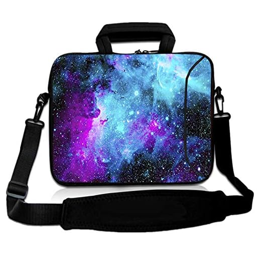 RICHEN 9.7 10 10.1 10.2 inches Messenger Bag Carring Case Sleeve with Handle Accessory Pocket Fits 7 to 10-Inch Laptops/Notebook/ebooks/Kids Tablet/Pad (7-10.2 inch, Galaxy)