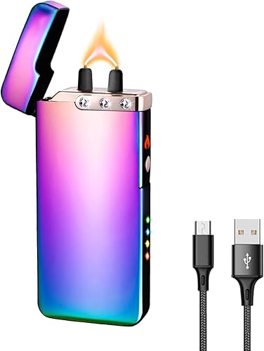 Encendedores de plasma Flame RSBYE Encendedor recargable por USB, eléctrico sin butano, resistente al viento, ideal para velas, campamento al aire