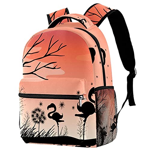 Sac à dos flamant rose ergonomique pour soulager le dos des adolescents et des étudiants