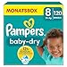 Pampers Windeln Größe 8, 120 Windeln, 17kg+ Baby-Dry, Bis zu 100% Auslaufschutz die ganze Nacht Baby,Schwarz günstig Kaufen-Pampers Windeln Größe 8, 120 Windeln, 17kg+ Baby-Dry, Bis zu 100% Auslaufschutz die ganze Nacht