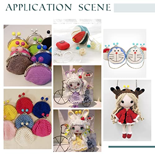 Ph Pandahall 10 Color Purse Frame Bag Kiss Clasp Lock 3.3" Metal Arch Frame Coin Purse Tow Ball Kiss Clasp Clutch Frames Purse For Purse Making Diy Handle Bag Sewing Craft #TOP1