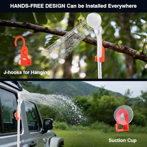 Ducha portátil para camping, bomba recargable de 7800mAh para ducha de camping miniatura 7